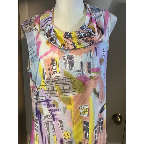 nwt womens dressy cowl neck tee blouse by modes crystal size small through xl - Picture 2 of 14